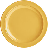 Acopa Foundations 10" Yellow Narrow Rim Melamine Plate - Sample