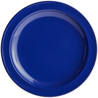 Acopa Foundations 10" Blue Narrow Rim Melamine Plate - Sample