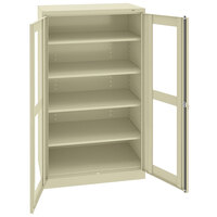Tennsco 24" x 36" x 72" Putty Standard Storage Cabinet with C-Thru Doors - Unassembled CVD1480-CPY