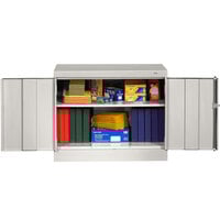 Tennsco 18" x 36" x 30" Light Gray Standard Storage Cabinet with Solid Doors - Unassembled 1430-LGY