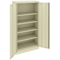 Tennsco 15" x 30" x 72" Putty Standard Storage Cabinet with Solid Doors - Assembled 7215-CPY