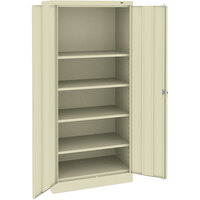 Tennsco 18" x 30" x 72" Putty Standard Storage Cabinet with Solid Doors