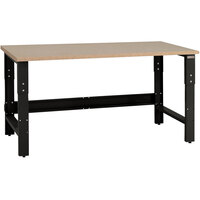 BenchPro Roosevelt Series 24" x 72" Disposable Particleboard Top Adjustable Workbench with Black Frame RPB2472
