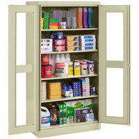 Tennsco 18" x 36" x 72" Putty Standard Storage Cabinet with C-Thru Doors
