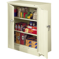 Tennsco 18" x 36" x 42" Putty Deluxe Storage Cabinet with Solid Doors