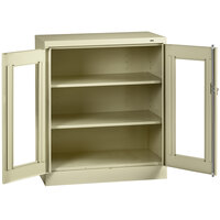 Tennsco 18" x 36" x 42" Putty Standard Storage Cabinet with C-Thru Doors