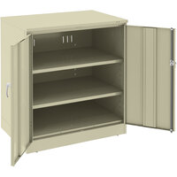 Tennsco 24" x 36" x 42" Putty Deluxe Storage Cabinet with Solid Doors