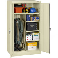Tennsco 24" x 36" x 66" Putty Standard Combination Cabinet with Solid Doors - Assembled 6620DH-CPY