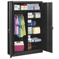 Tennsco 24" x 48" x 78" Black Jumbo Combination Cabinet with Solid Doors - Assembled J2478SUC-BLK