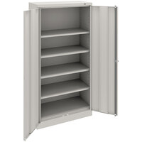 Tennsco 15" x 30" x 72" Light Gray Standard Storage Cabinet with Solid Doors - Assembled 7215-LGY