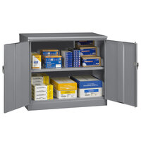 Tennsco 24" x 48" x 42" Dark Gray Jumbo Storage Cabinet with Solid Doors - Assembled J2442SU-MGY
