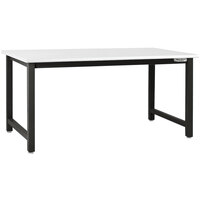 BenchPro Kennedy Series 36" x 72" Laminate Top Adjustable Workbench with Black Frame and Round Front Edge KF3672