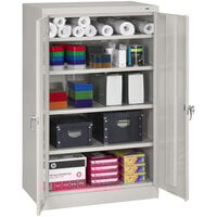Tennsco 24" x 36" x 60" Light Gray Standard Storage Cabinet with Solid Doors - Assembled 6024DH-LGY