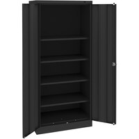 Tennsco 18" x 30" x 72" Black Standard Storage Cabinet