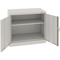 Tennsco 24" x 36" x 36" Light Gray Standard Storage Cabinet with Solid Doors