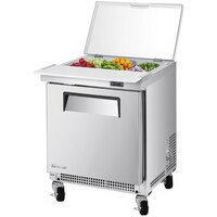 Turbo Air M3 Series MST-24S-N6 24" 1 Door Refrigerated Salad Prep Table with Clear Lid