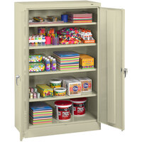 Tennsco 18" x 36" x 60" Putty Standard Storage Cabinet with Solid Doors - Assembled 6018DH-CPY