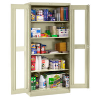 Tennsco 24" x 36" x 78" Putty Deluxe Storage Cabinet with C-Thru Doors