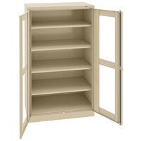 Tennsco 24" x 36" x 72" Sand Standard Storage Cabinet with C-Thru Doors