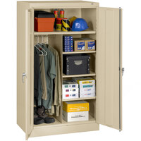 Tennsco 24" x 36" x 66" Sand Standard Combination Cabinet with Solid Doors - Assembled 6620DH-SND