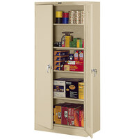 Tennsco 18" x 36" x 78" Sand Deluxe Storage Cabinet with Solid Doors - Assembled 7818-SND