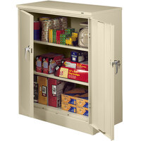 Tennsco 18" x 36" x 42" Sand Deluxe Storage Cabinet with Solid Doors