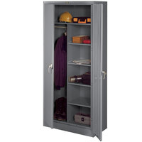 Tennsco 18" x 36" x 78" Dark Gray Deluxe Combination Cabinet with Solid Doors - Assembled 7814-MGY