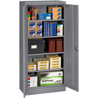 Tennsco 15" x 30" x 66" Dark Gray Standard Storage Cabinet with Solid Doors - Assembled 6615-MGY