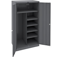 Tennsco 24" x 36" x 78" Dark Gray Deluxe Combination Cabinet with Solid Doors - Assembled 7820-MGY
