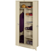 Tennsco 18" x 36" x 78" Sand Deluxe Combination Cabinet with Solid Doors - Assembled 7814-SND