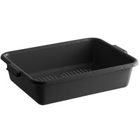 Choice 20" x 15" x 5" Black Polypropylene Perforated Bus Tub / Drain Box