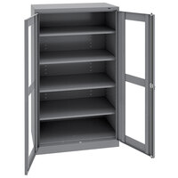 Tennsco 24" x 36" x 72" Dark Gray Standard Storage Cabinet with C-Thru Doors