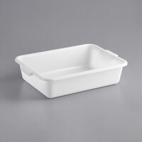 Choice 20" x 15" x 5" White Polypropylene Perforated Bus Tub / Drain Box