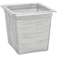 Front of the House Metroweave 7" x 6 1/2" x 5 3/4" Grey Mesh Woven Vinyl Deep Housing / Pan Set - 4/Case