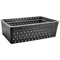 Front of the House Dots 20 3/4" x 12 3/4" x 6" Black Iron Deep Housing / Pan Set - 2/Case