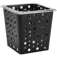 Front of the House Dots 7" x 6 1/2" x 6" Black Iron Deep Housing / Pan Set - 4/Case