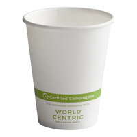 World Centric NoTree 8 oz. White Compostable Paper Hot Cup - 1,000/Case