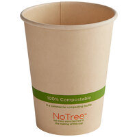 World Centric NoTree 12 oz. Natural Compostable Paper Hot Cup - 1,000/Case