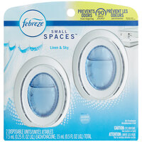 Febreze Small Spaces 55868 Linen & Sky Scent Passive Air Freshener / Deodorizer 2 Count - 6/Case