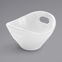 American Metalcraft 3 oz. White Mini Melamine Bowl with Handles - 20/Case