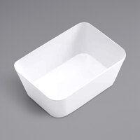 American Metalcraft Del Mar 30 oz. Rectangular White Plastic Stackable Serving Bowl