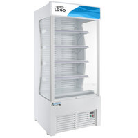 Avantco WVAC-36HC 36" White Refrigerated Air Curtain Merchandiser with Customizable Panel