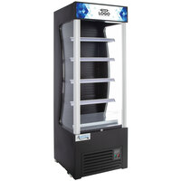 Avantco BVAC-28HC 28" Black Refrigerated Air Curtain Merchandiser with Customizable Panel