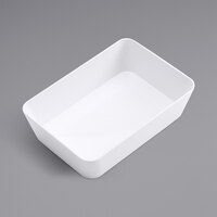 American Metalcraft Del Mar 66 oz. Rectangular White Plastic Stackable Serving Bowl