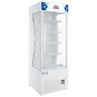 Avantco WVAC-28HC 28" White Refrigerated Air Curtain Merchandiser with Customizable Panel