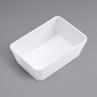 American Metalcraft Del Mar 38 oz. Rectangular White Plastic Stackable Serving Bowl