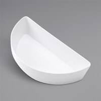 American Metalcraft Del Mar 52 oz. Half Round White Plastic Stackable Serving Bowl