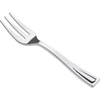 Visions 5" Silver Plastic Tasting Fork - 50/Pack