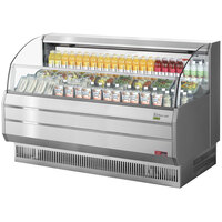 Turbo Air TOM-75SS-N 75" Stainless Steel Horizontal Refrigerated Open Slim Profile Curtain Merchandiser