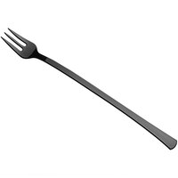 Visions 6" Black Plastic Tasting Fork - 20/Pack